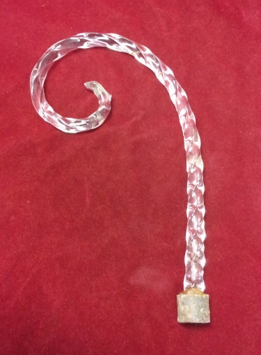 TWISTED GLASS CHANDELIER CANE - CROOK