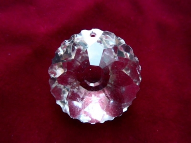 Crystal Chandelier Faceted Roundal 18th-19th Century