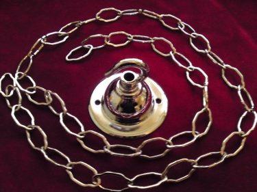 Ceiling Hook and 1 metre of gothic chain chrome