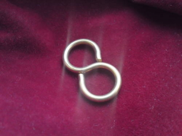 chandelier hook closed S hook in BRASS 3 pack