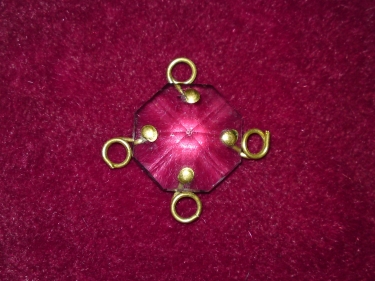 Glass Chandelier Button - Divider 4 Way