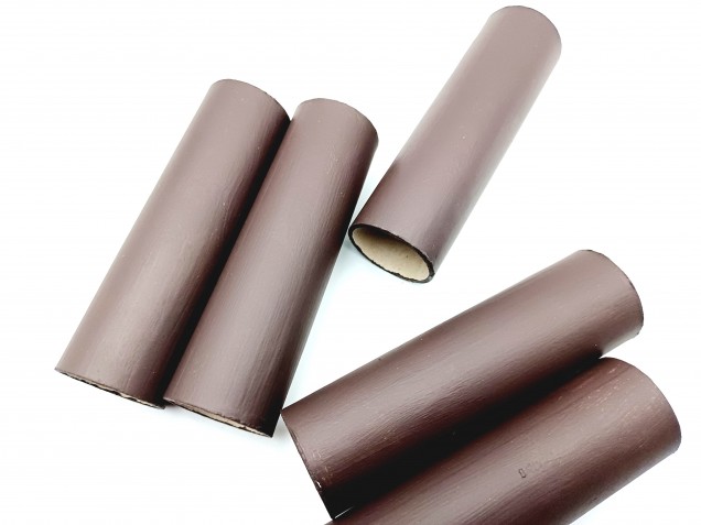 Chandelier Candle Tubes Brown Card 100mm x 26mm 