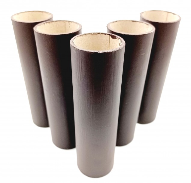 Chandelier Candle Tubes Brown Card 100mm x 26mm 