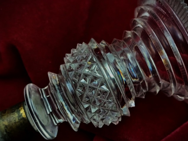 Cut glass candle cup by John blades C1790