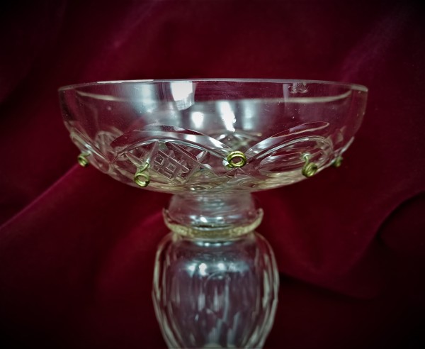 Chandelier crystal top canopy 1920s 