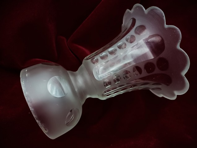 Chandelier frosted glass canopy