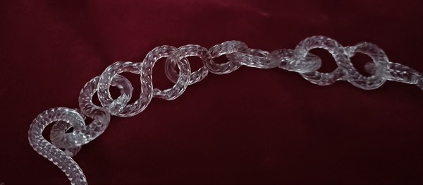 Venetian Glass Sway Chain Clear Glass  