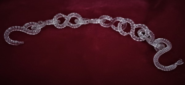 Venetian Glass Sway Chain Clear Glass  