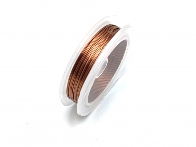 Chandelier wire antique bronze coloured copper 0.6mm x 10 metres