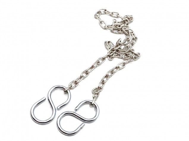 Plated Chandelier Chain With 2 S Hooks 6kg Max. Choice Of Finish And Length