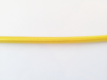 Yellow Silk Braided 3 Core Round Lighting Cable 0.50mm Inner Core