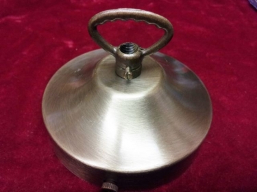 Chandelier antique brass finish ceiling rose and balancing hook