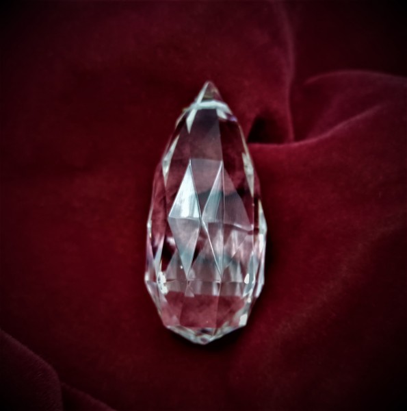 Crystal Edwardian chandelier teardrop ball 75mm height