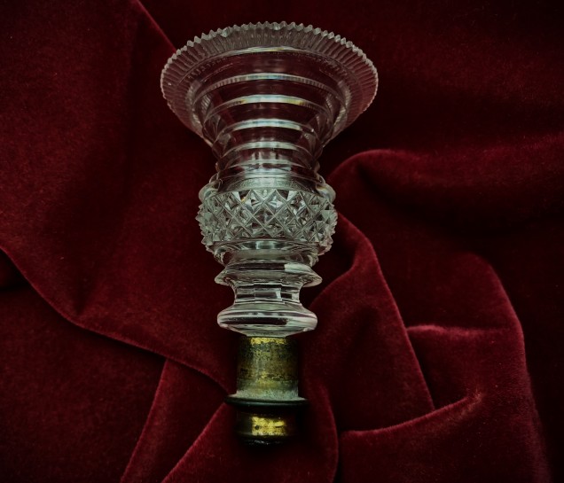 Cut glass candle cup by John blades C1790