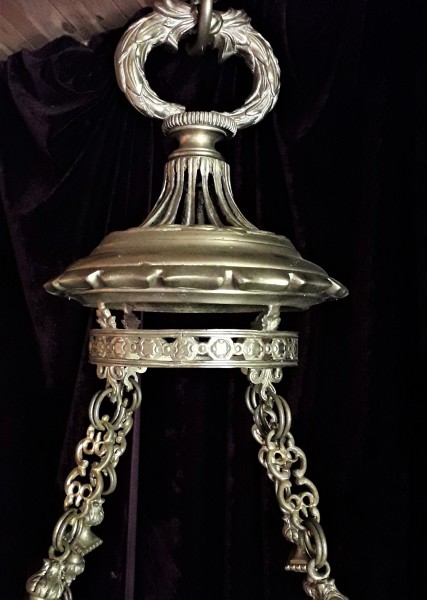 Brass Lamp Shade Frame And Chains