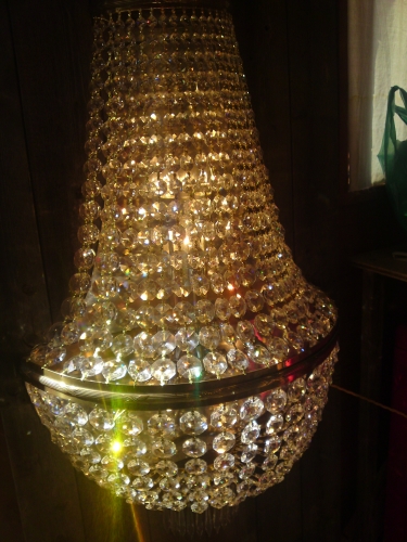Large Swarovski Wall Light Half Chandelier 