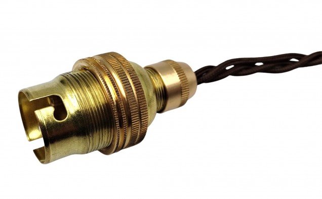 Chrome Ceiling Plate Rose With B22 Lamp Holder Set