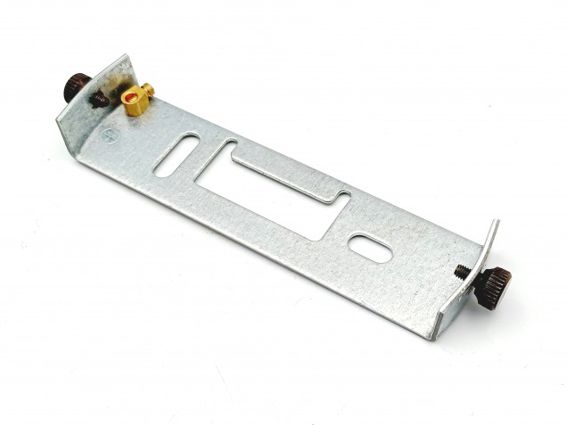 Fixing strap ceiling bracket with aged bronze screws and earthing point to fit 100mm diameter rose