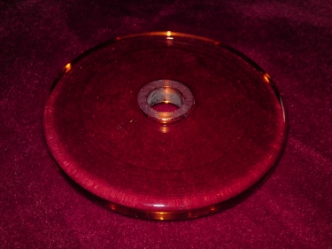 Chandelier drip pan pink tint