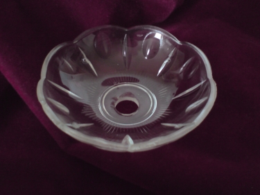 CHANDELIER GLASS BOBECHE DRIP PAN