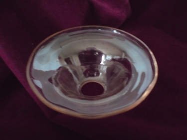 OLD CHANDELIER GLASS PLAIN SAUCER