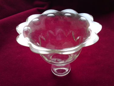 Vintage cut glass candle cup