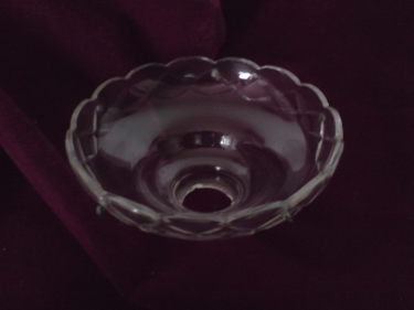 vintage chandelier bobeche criss cross pattern