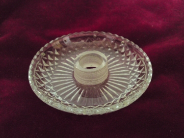 antique chandelier pan 19th C Hand Cut Bobeche