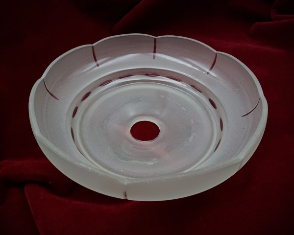 Glass etched Chandelier dish 180mm