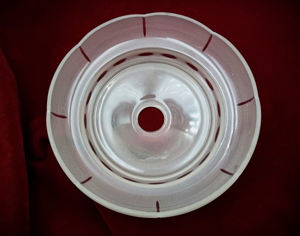 Glass etched Chandelier dish 180mm