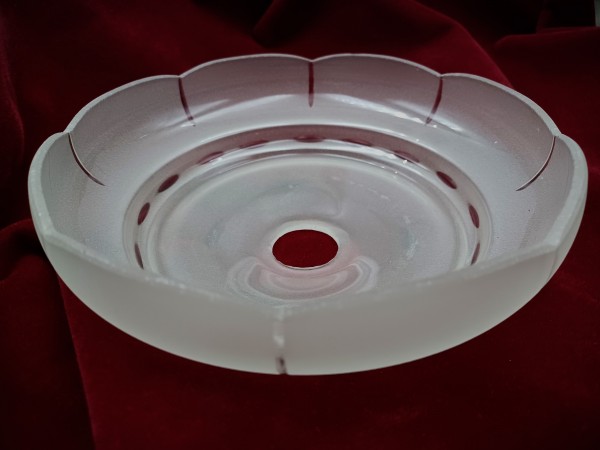 Glass etched Chandelier dish 180mm