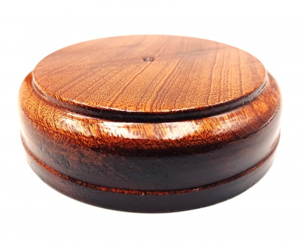 Small hardwood Ceiling pattress manufactured from Sapele varnished