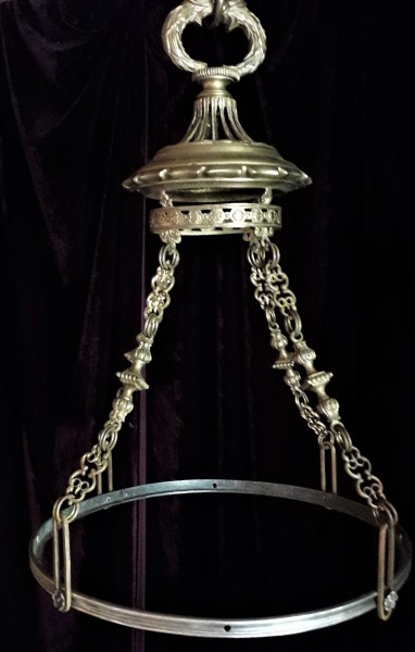 Brass Lamp Shade Frame And Chains
