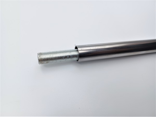 Hollow polished steel tube stem 12mm width internal