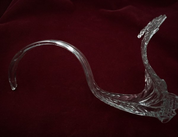 Italian large Clear Chandelier twisted scroll Leaf  