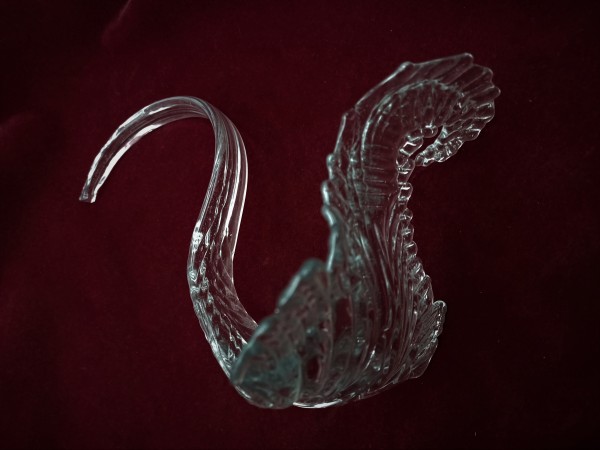 Italian large Clear Chandelier twisted scroll Leaf  