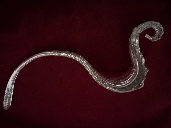 Italian large Clear Chandelier scroll Leaf 