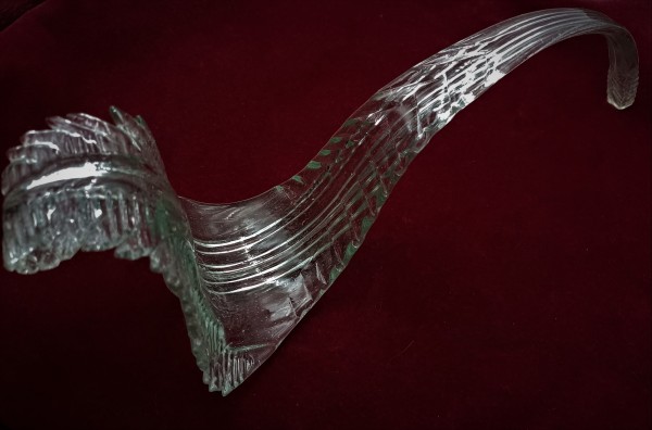 Italian large Clear Chandelier scroll Leaf 