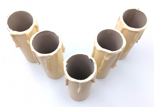 Candle Tubes Cream Drip Card 85mm x 26mm
