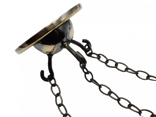 3 Hook Ceiling Pendant Set Brushed Antique Complete With Chain Cable And Lamp Holder