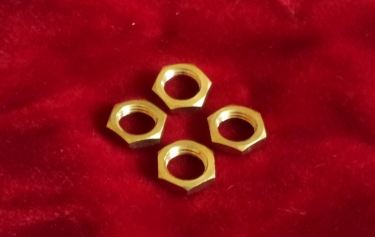 M10 Brass Hexagon Nuts 10mm Metric Thread 3mm Depth