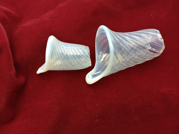 Murano Glass Snake Arm Sleeves Milky Blue Pack Of Four