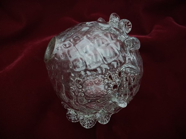 Murano Chandelier Centre Stem Ball antique Clear Glass