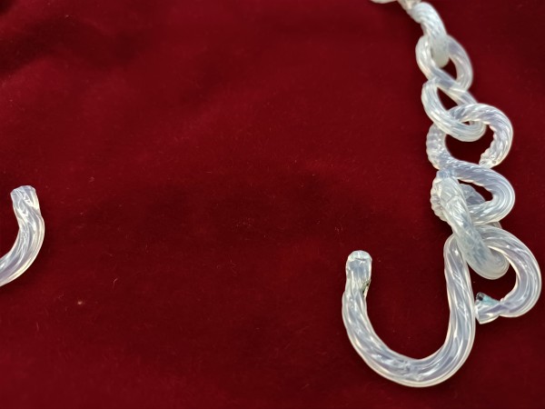 Murano Glass Sway Chain Milky Blue