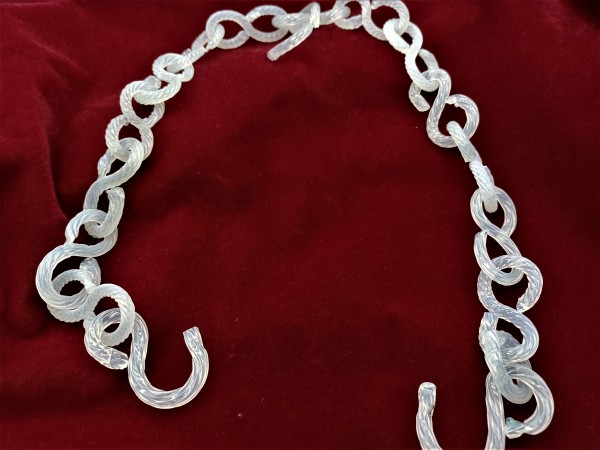 Murano Glass Sway Chain Milky Blue