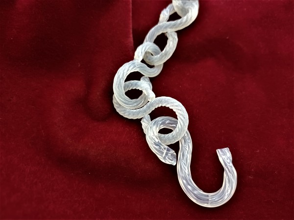 Murano Glass Sway Chain Milky Blue