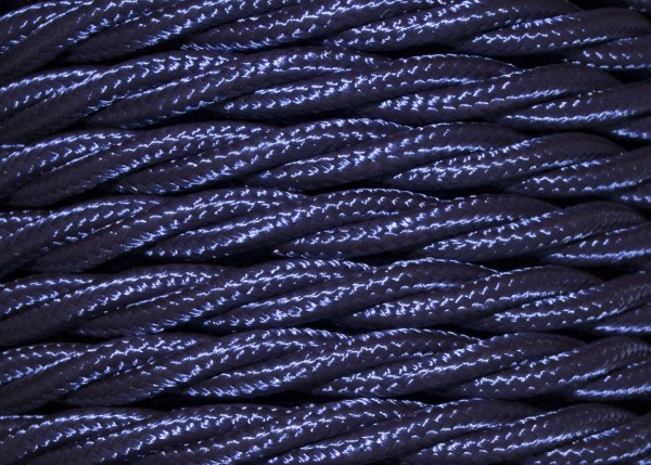 Braided 3 core period silk flex cable royal blue 0.50mm