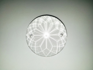 LARGE CHUNKY CRYSTAL CLEAR ROUND CHANDELIER DROP ROUNDAL 45MM WITH 2 PIN HOLES