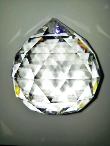 CHANDELIER BOTTOM BALL 50MM 1 TOP PIN HOLE RAINBOW COLOURS