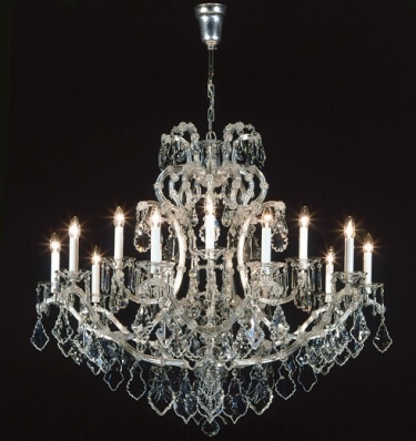 Hand cut crystal chandelier